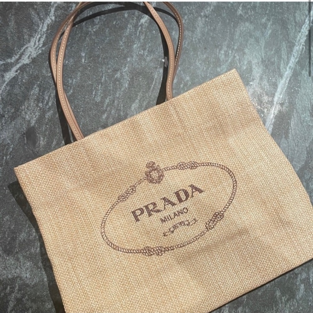 Prada Raffia Beach Tote AUTHENTIC